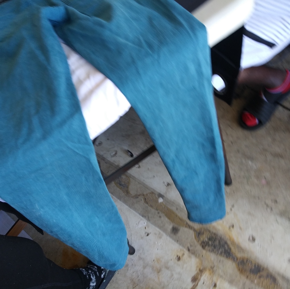 Teal jeans